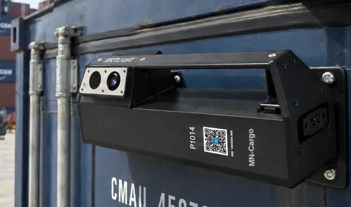 MN-Cargo AI video terminal on a container door