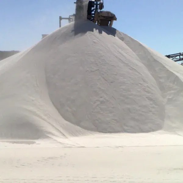 Silica sand stockpile